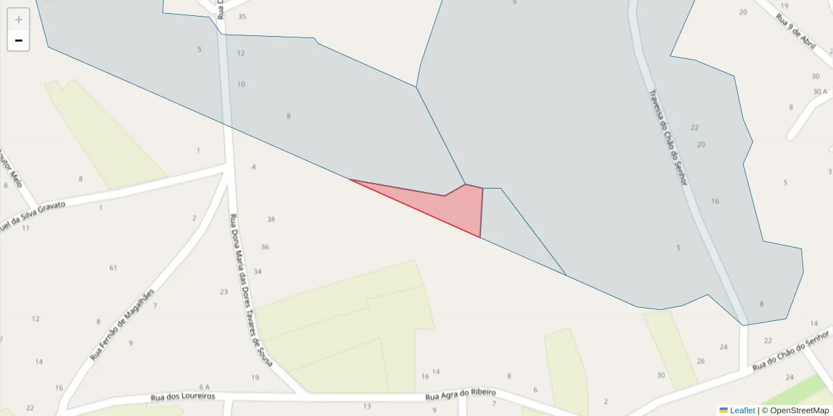 Mapa detalhado do código postal 3870-111 com limites, códigos postais vizinhos e agências dos correios