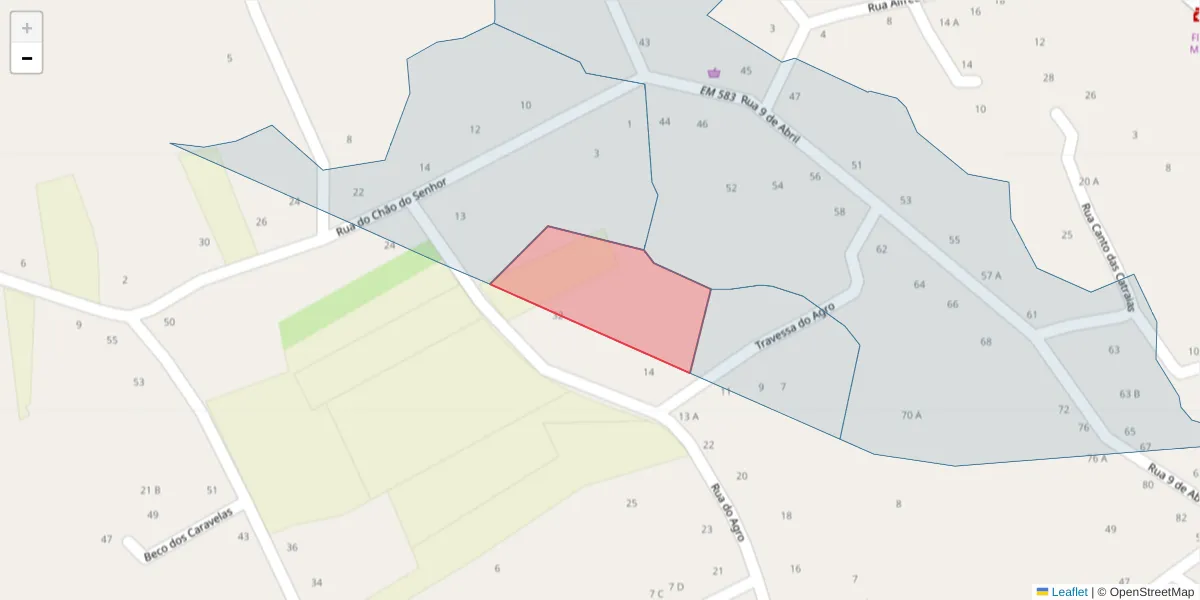 Mapa detalhado do código postal 3870-112 com limites, códigos postais vizinhos e agências dos correios