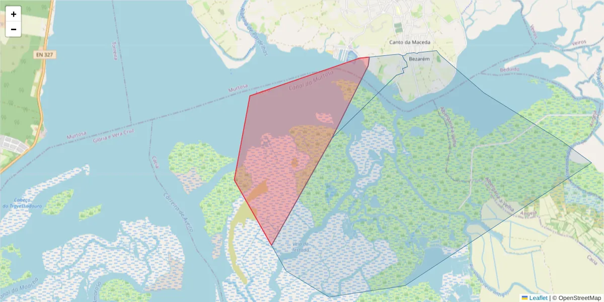 Mapa detalhado do código postal 3870-178 com limites, códigos postais vizinhos e agências dos correios