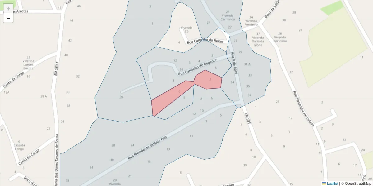 Mapa detalhado do código postal 3870-220 com limites, códigos postais vizinhos e agências dos correios