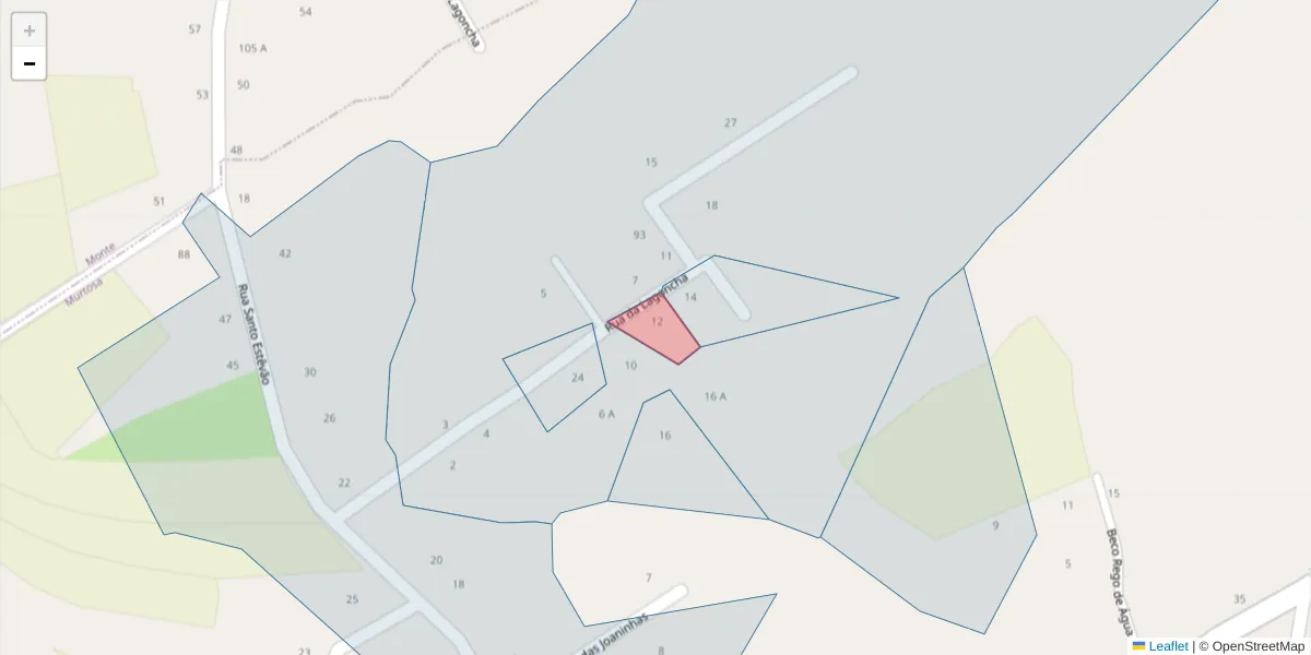 Mapa detalhado do código postal 3870-233 com limites, códigos postais vizinhos e agências dos correios