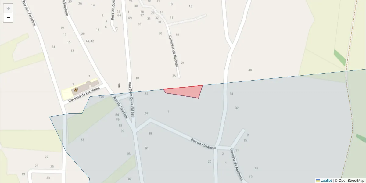 Mapa detalhado do código postal 3870-238 com limites, códigos postais vizinhos e agências dos correios