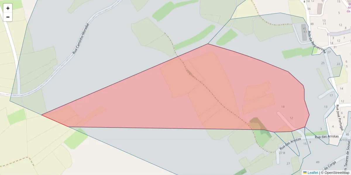 Mapa detalhado do código postal 3870-252 com limites, códigos postais vizinhos e agências dos correios