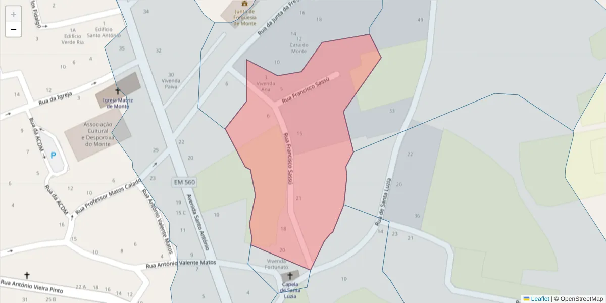 Mapa detalhado do código postal 3870-280 com limites, códigos postais vizinhos e agências dos correios