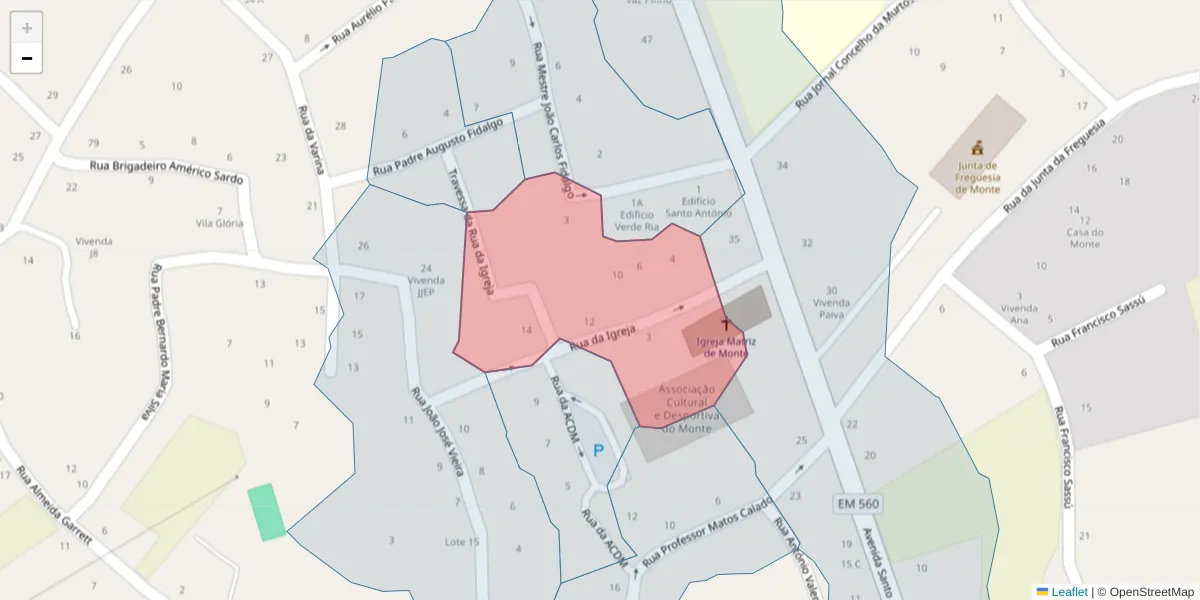 Mapa detalhado do código postal 3870-283 com limites, códigos postais vizinhos e agências dos correios