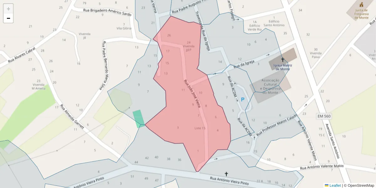 Mapa detalhado do código postal 3870-285 com limites, códigos postais vizinhos e agências dos correios