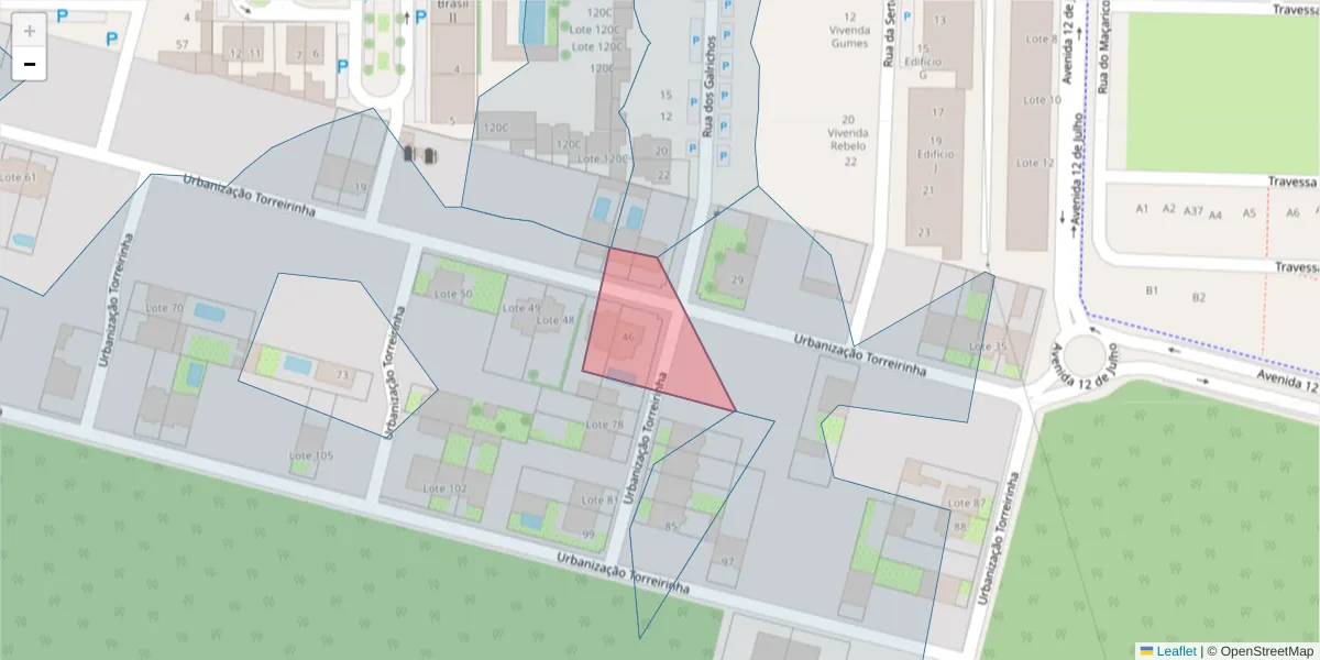 Mapa detalhado do código postal 3870-319 com limites, códigos postais vizinhos e agências dos correios