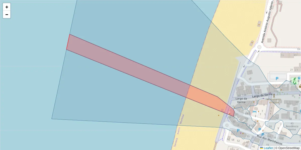 Mapa detalhado do código postal 3870-320 com limites, códigos postais vizinhos e agências dos correios