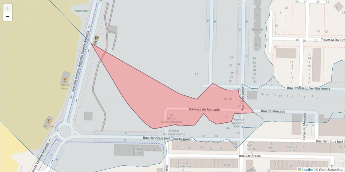 Mapa detalhado do código postal 3870-345 com limites, códigos postais vizinhos e agências dos correios