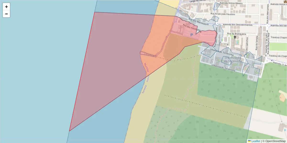 Mapa detalhado do código postal 3870-351 com limites, códigos postais vizinhos e agências dos correios