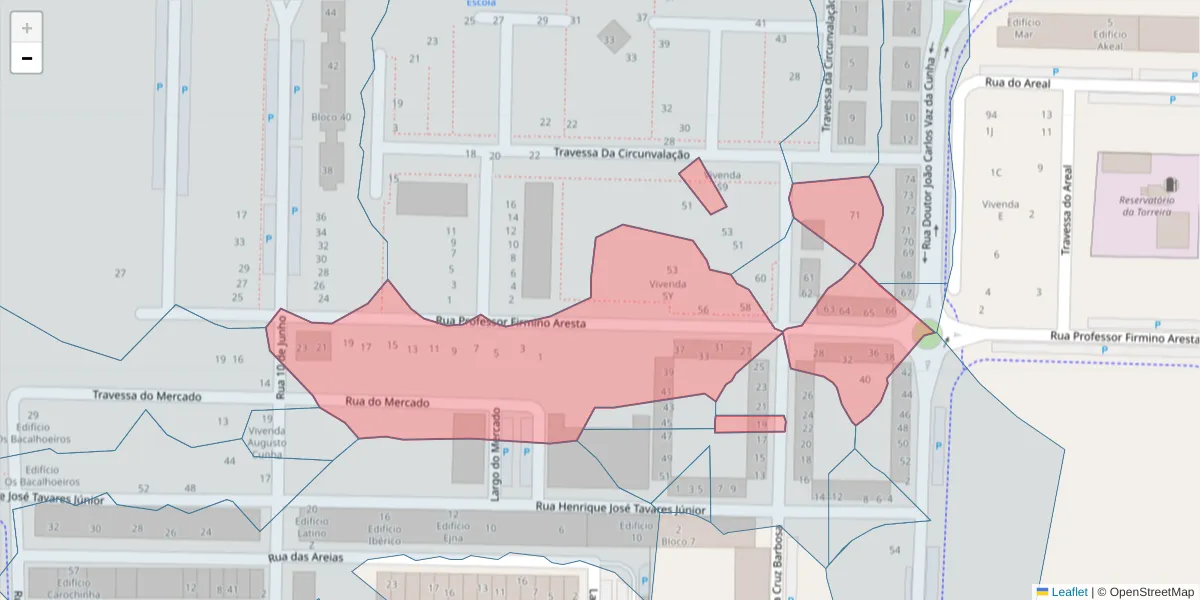 Mapa detalhado do código postal 3870-356 com limites, códigos postais vizinhos e agências dos correios