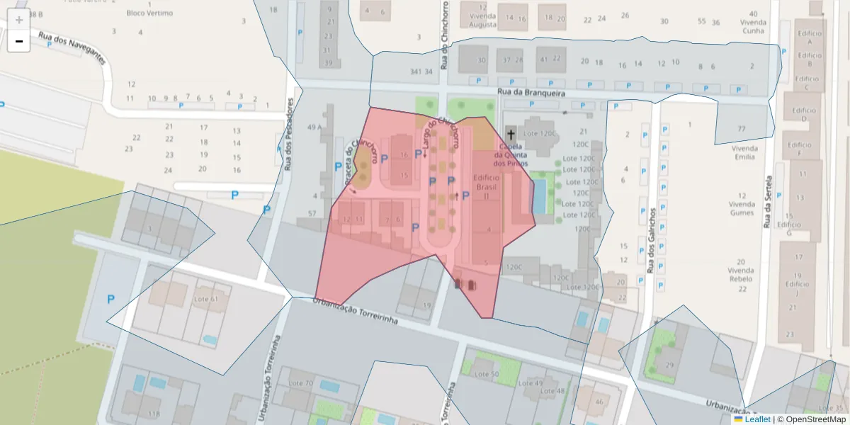 Mapa detalhado do código postal 3870-396 com limites, códigos postais vizinhos e agências dos correios