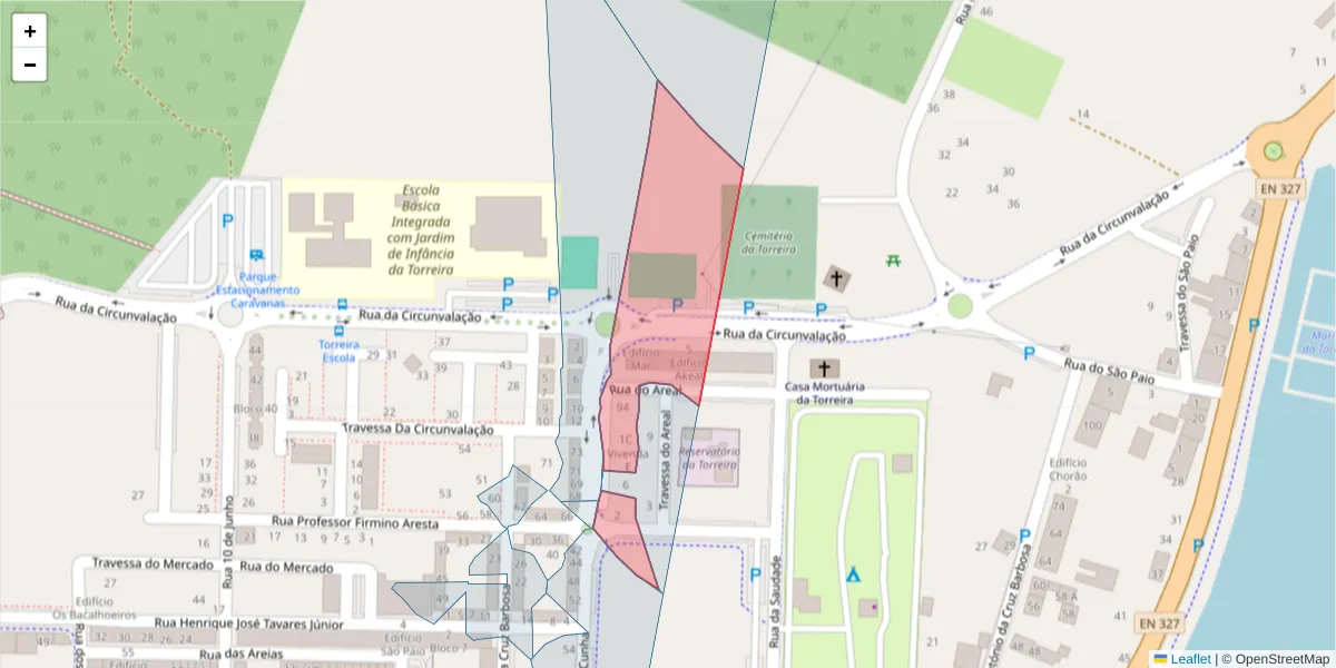 Mapa detalhado do código postal 3870-406 com limites, códigos postais vizinhos e agências dos correios