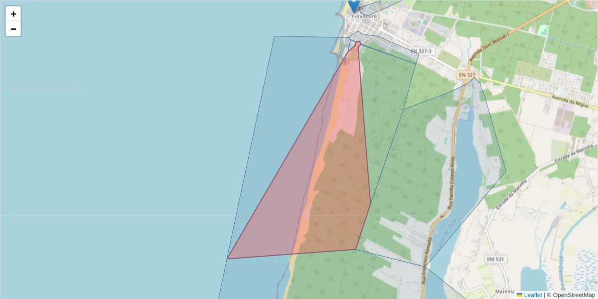 Mapa detalhado do código postal 3880-387 com limites, códigos postais vizinhos e agências dos correios