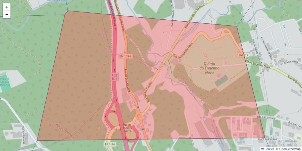 Mapa detalhado do código postal 3885-469 com limites, códigos postais vizinhos e agências dos correios