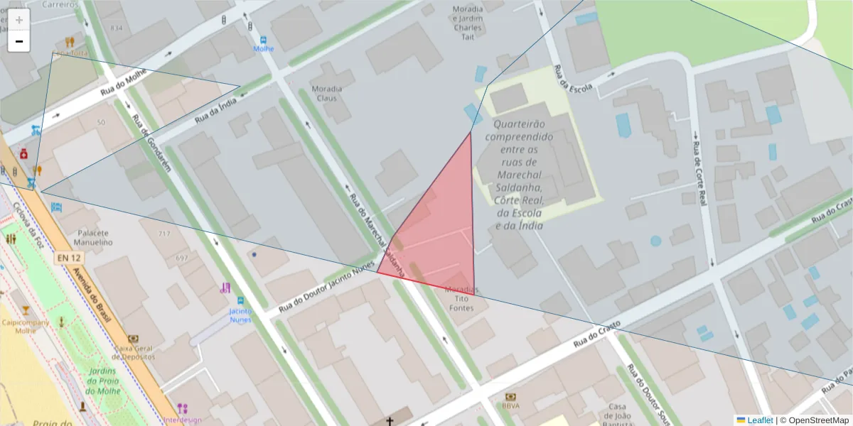 Mapa detalhado do código postal 4150-377 com limites, códigos postais vizinhos e agências dos correios