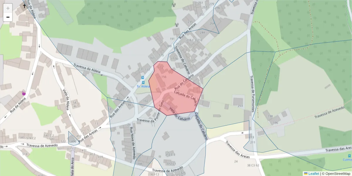 Mapa detalhado do código postal 4300-034 com limites, códigos postais vizinhos e agências dos correios