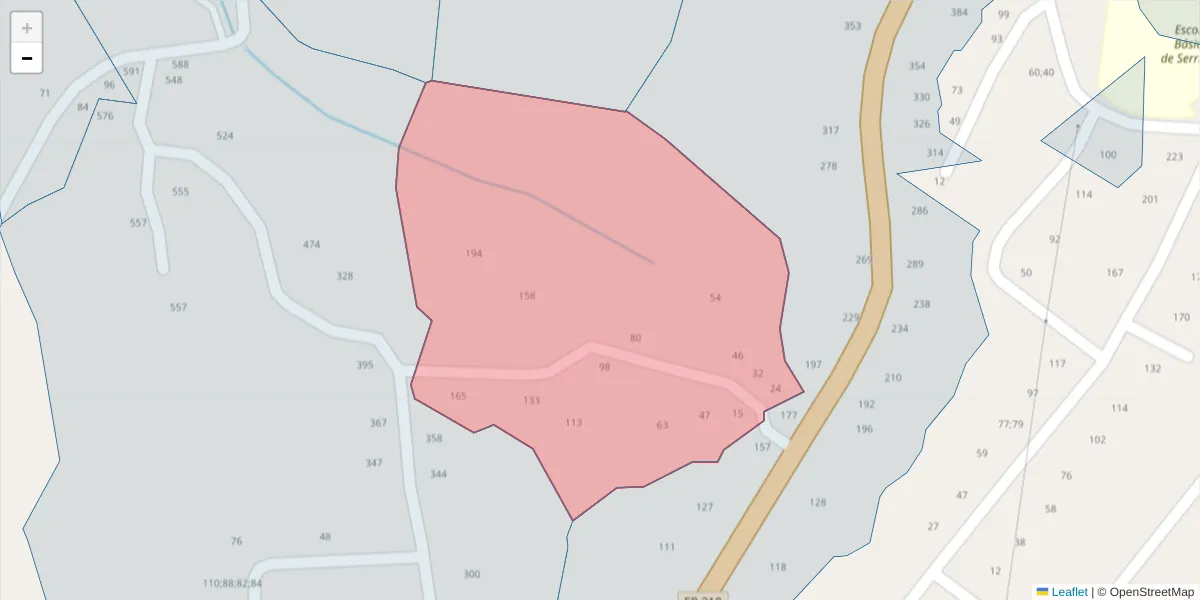 Mapa detalhado do código postal 4575-016 com limites, códigos postais vizinhos e agências dos correios
