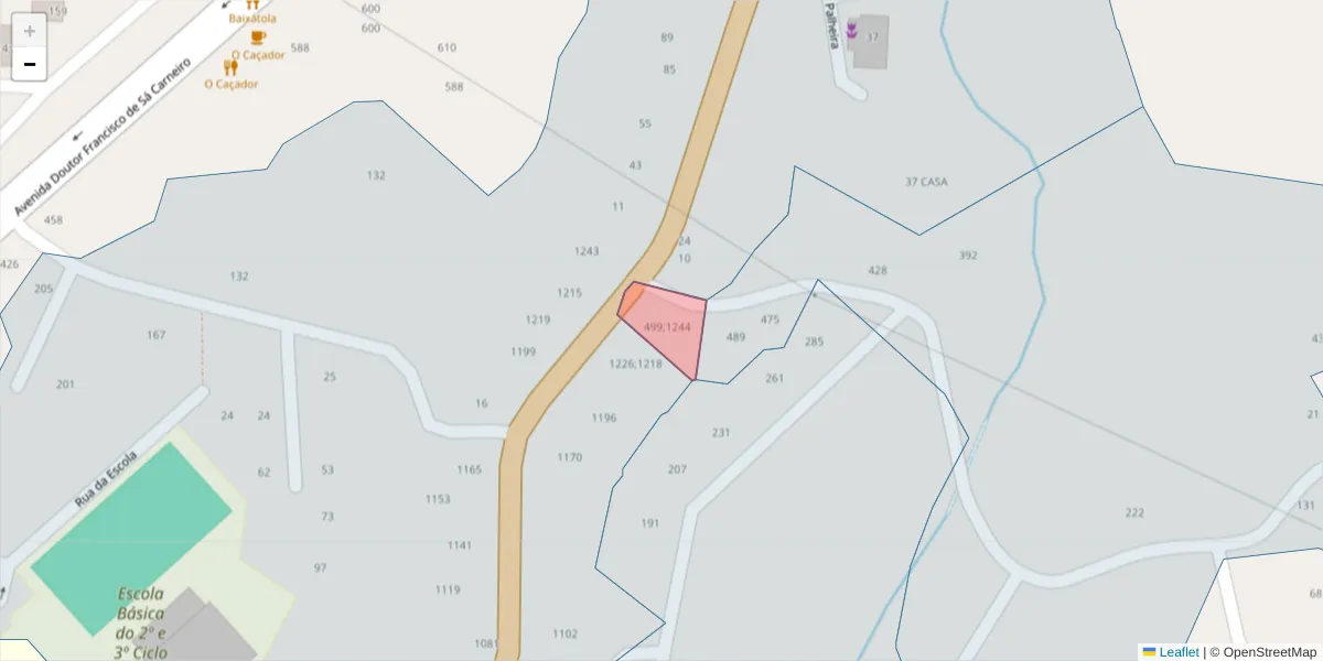 Mapa detalhado do código postal 4575-021;4575-063 com limites, códigos postais vizinhos e agências dos correios