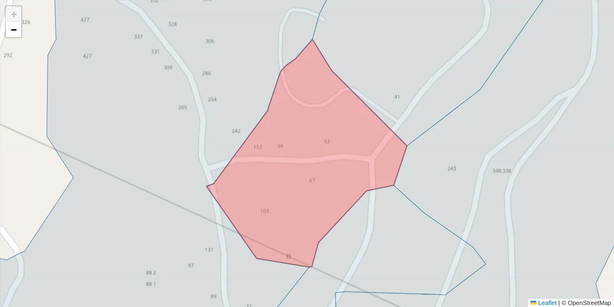 Mapa detalhado do código postal 4575-066 com limites, códigos postais vizinhos e agências dos correios