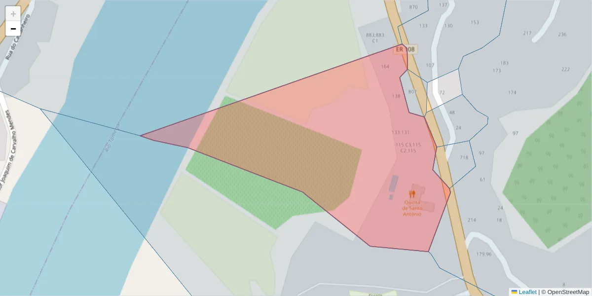 Mapa detalhado do código postal 4575-328 com limites, códigos postais vizinhos e agências dos correios