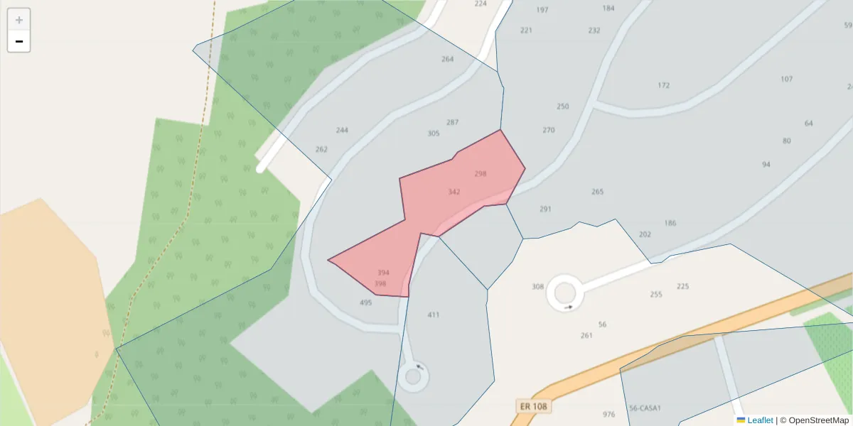 Mapa detalhado do código postal 4575-430 com limites, códigos postais vizinhos e agências dos correios
