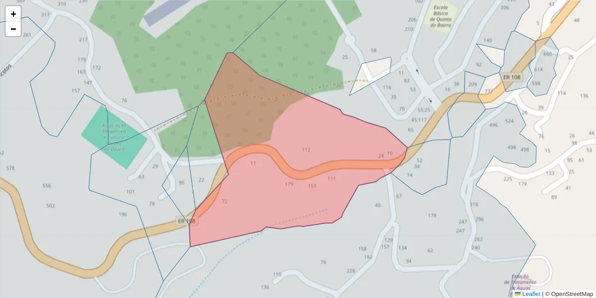 Mapa detalhado do código postal 4575-441 com limites, códigos postais vizinhos e agências dos correios