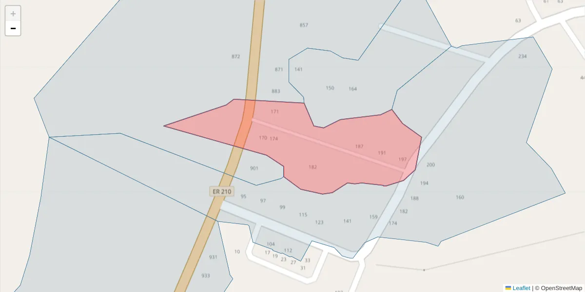 Mapa detalhado do código postal 4625-094 com limites, códigos postais vizinhos e agências dos correios