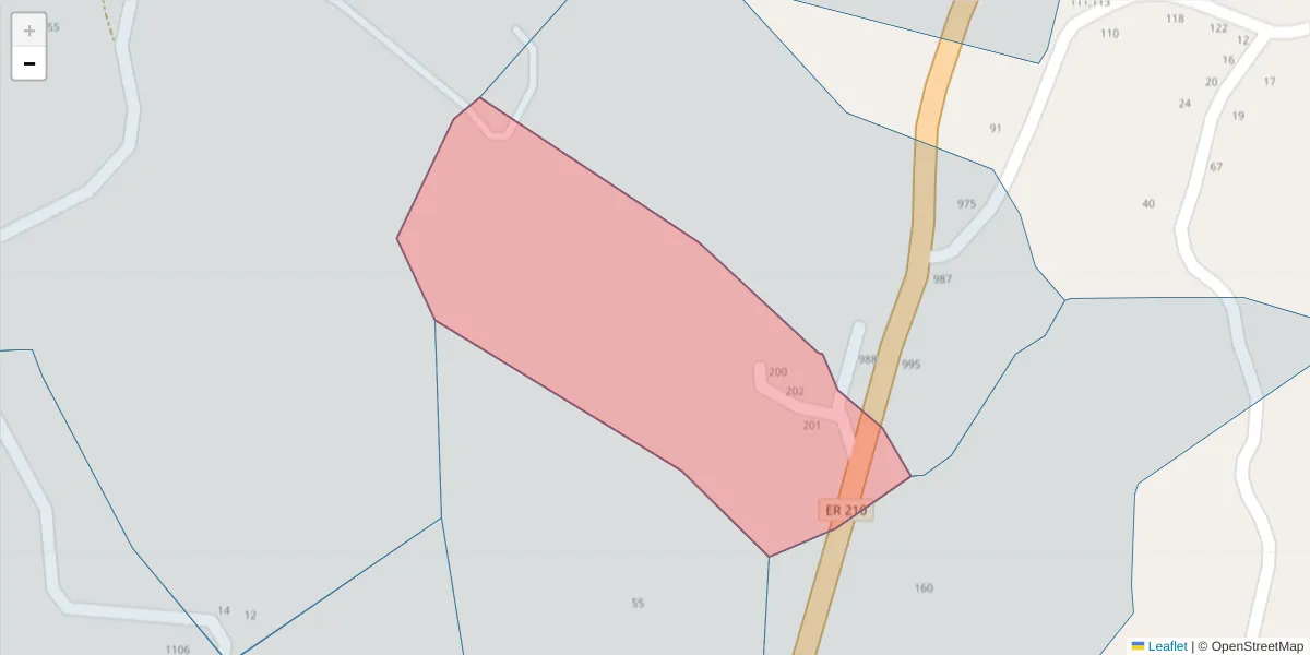 Mapa detalhado do código postal 4625-101 com limites, códigos postais vizinhos e agências dos correios