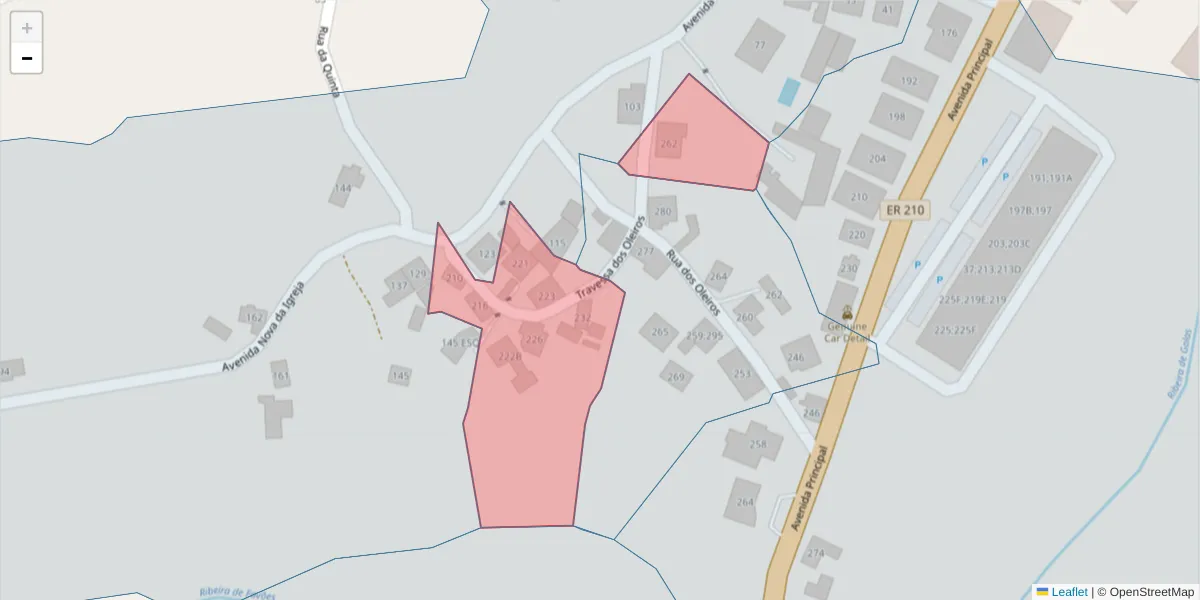 Mapa detalhado do código postal 4625-107 com limites, códigos postais vizinhos e agências dos correios