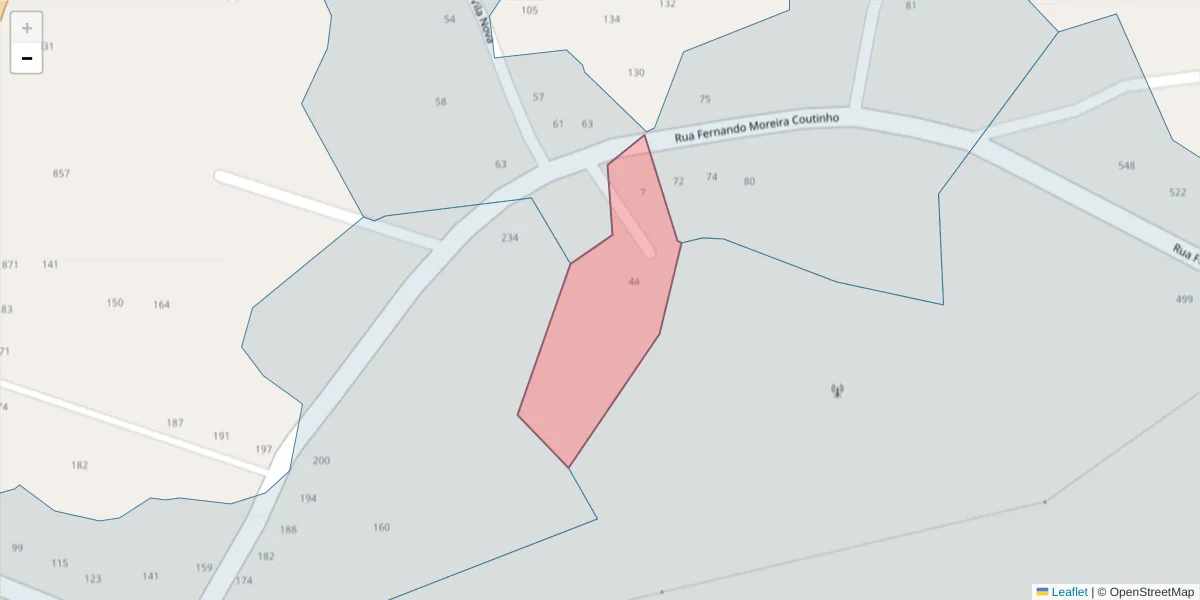 Mapa detalhado do código postal 4625-117 com limites, códigos postais vizinhos e agências dos correios