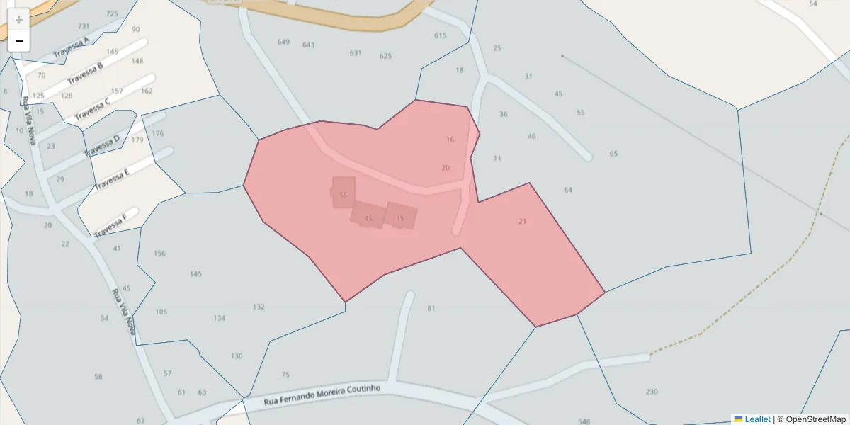 Mapa detalhado do código postal 4625-119 com limites, códigos postais vizinhos e agências dos correios