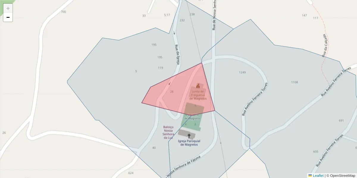 Mapa detalhado do código postal 4625-156 com limites, códigos postais vizinhos e agências dos correios