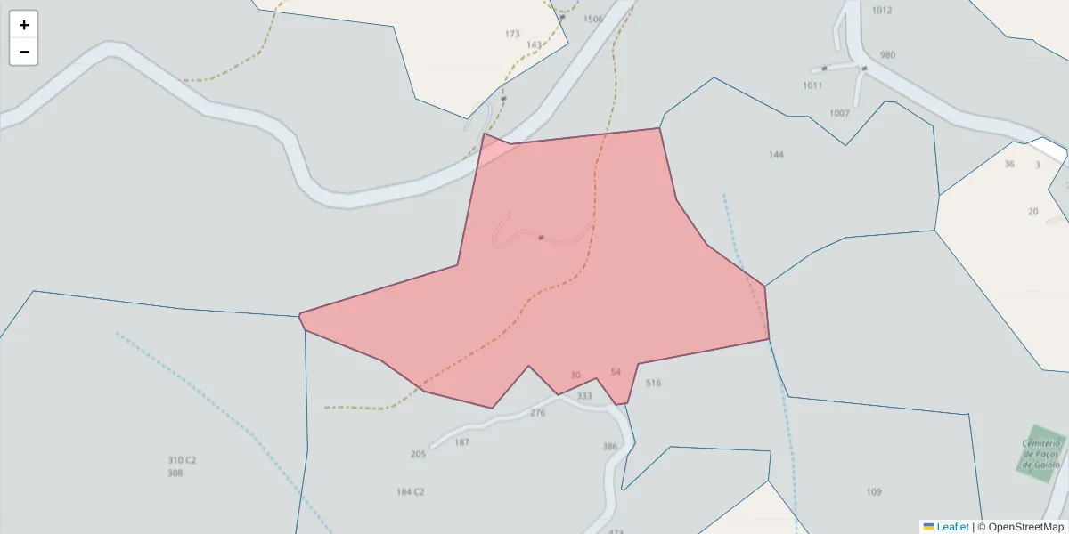 Mapa detalhado do código postal 4625-211 com limites, códigos postais vizinhos e agências dos correios