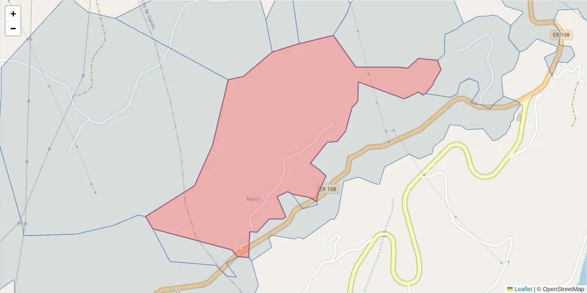 Mapa detalhado do código postal 4625-244 com limites, códigos postais vizinhos e agências dos correios