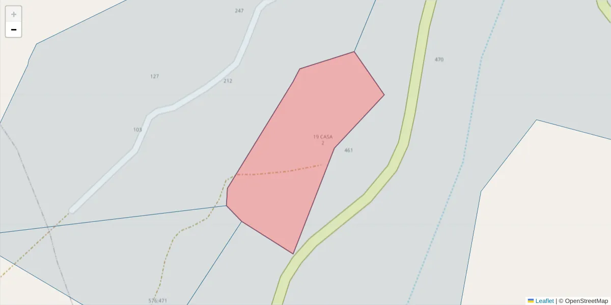 Mapa detalhado do código postal 4625-257 com limites, códigos postais vizinhos e agências dos correios