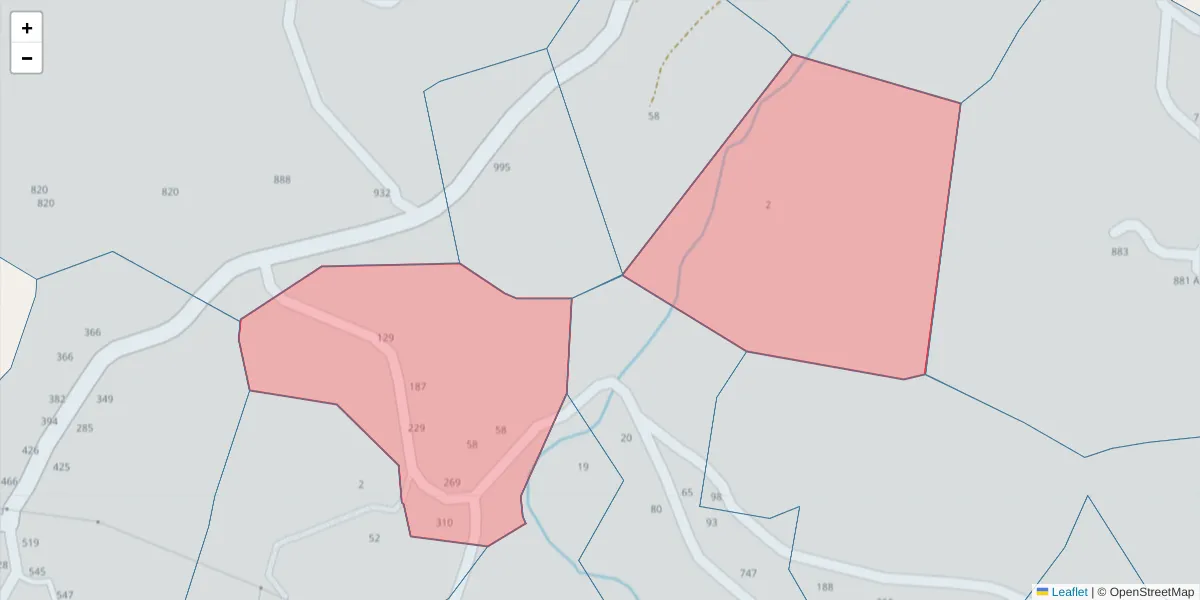 Mapa detalhado do código postal 4625-362 com limites, códigos postais vizinhos e agências dos correios