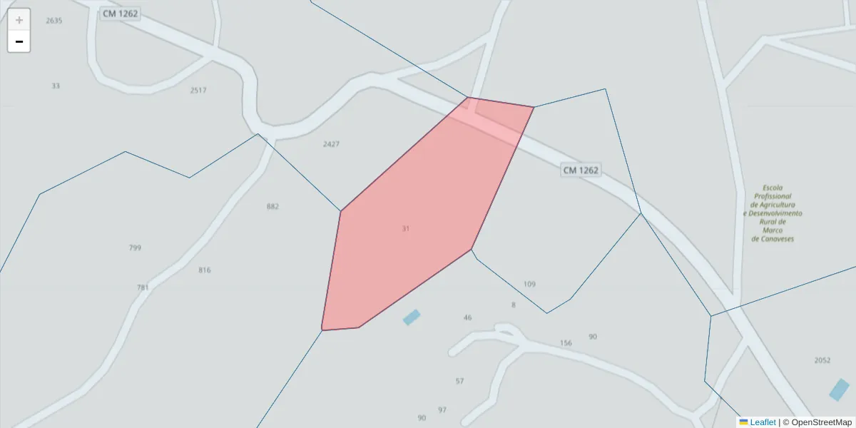 Mapa detalhado do código postal 4625-387 com limites, códigos postais vizinhos e agências dos correios