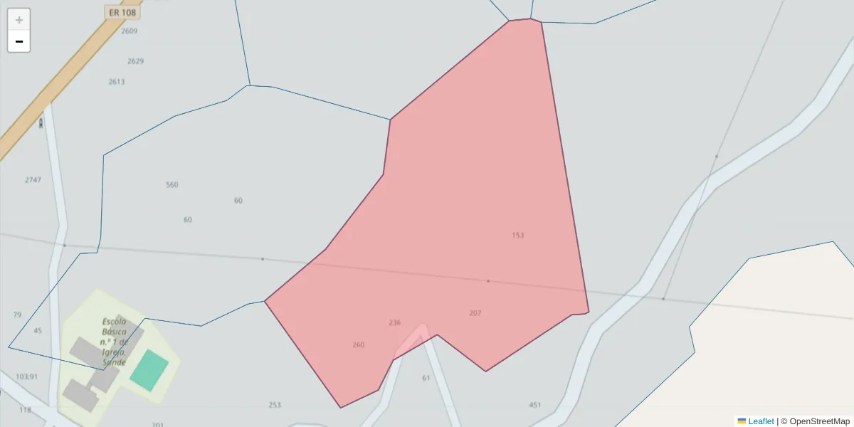 Mapa detalhado do código postal 4625-423 com limites, códigos postais vizinhos e agências dos correios