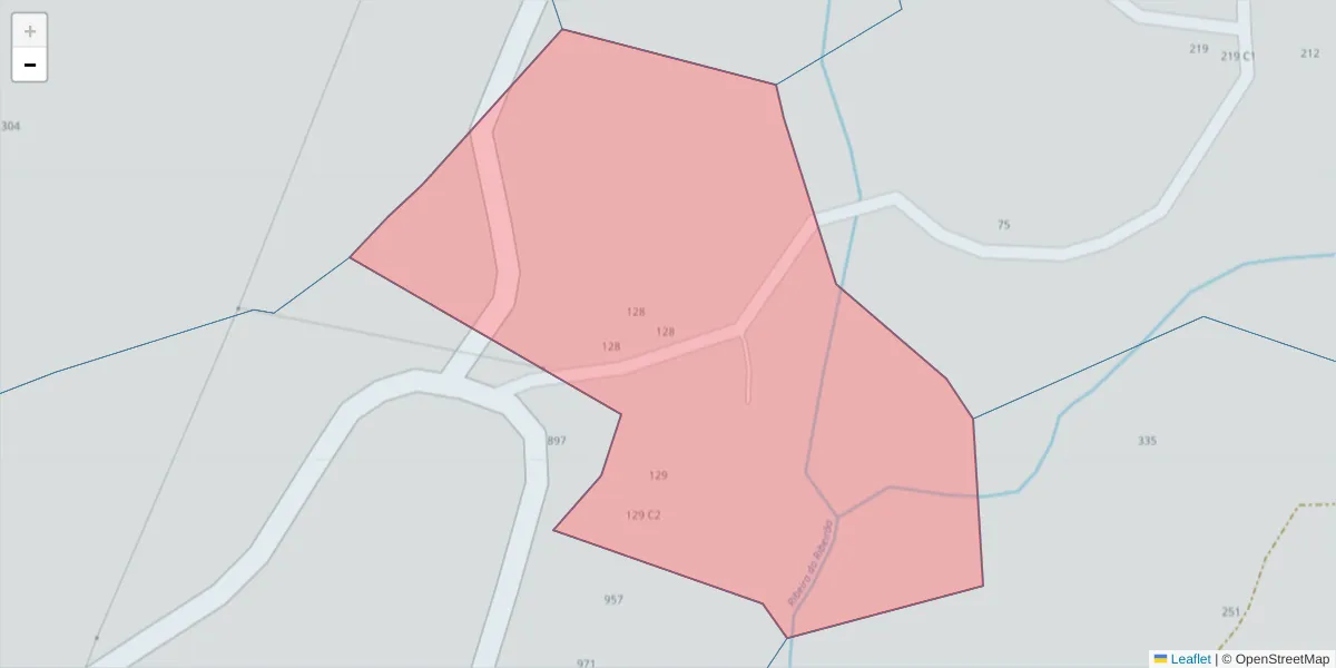 Mapa detalhado do código postal 4625-468 com limites, códigos postais vizinhos e agências dos correios
