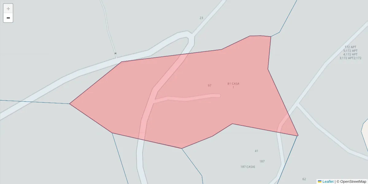 Mapa detalhado do código postal 4625-483 com limites, códigos postais vizinhos e agências dos correios