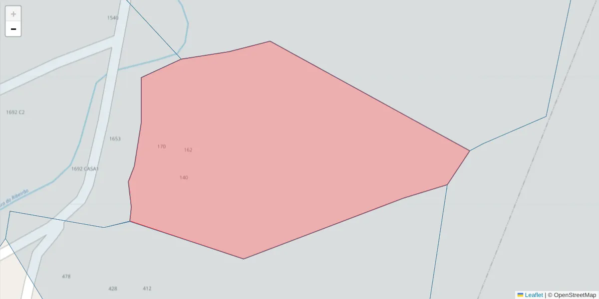Mapa detalhado do código postal 4625-496 com limites, códigos postais vizinhos e agências dos correios