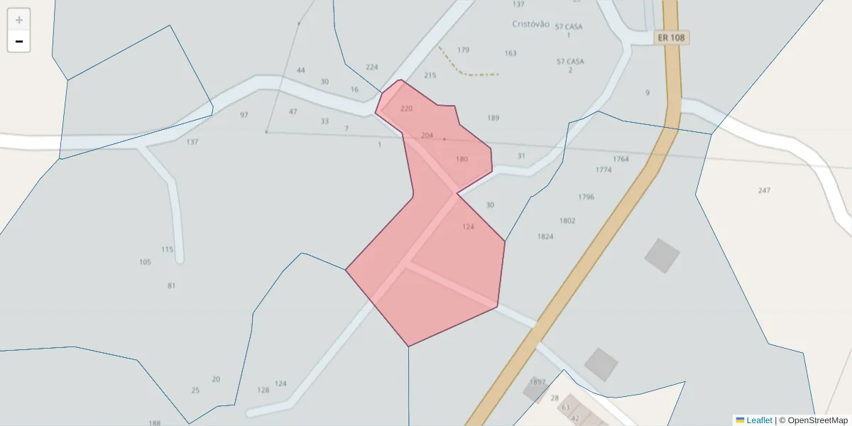 Mapa detalhado do código postal 4625-506 com limites, códigos postais vizinhos e agências dos correios