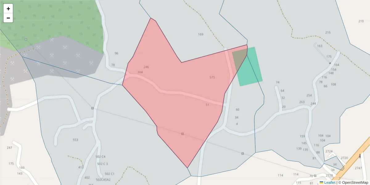 Mapa detalhado do código postal 4625-514 com limites, códigos postais vizinhos e agências dos correios