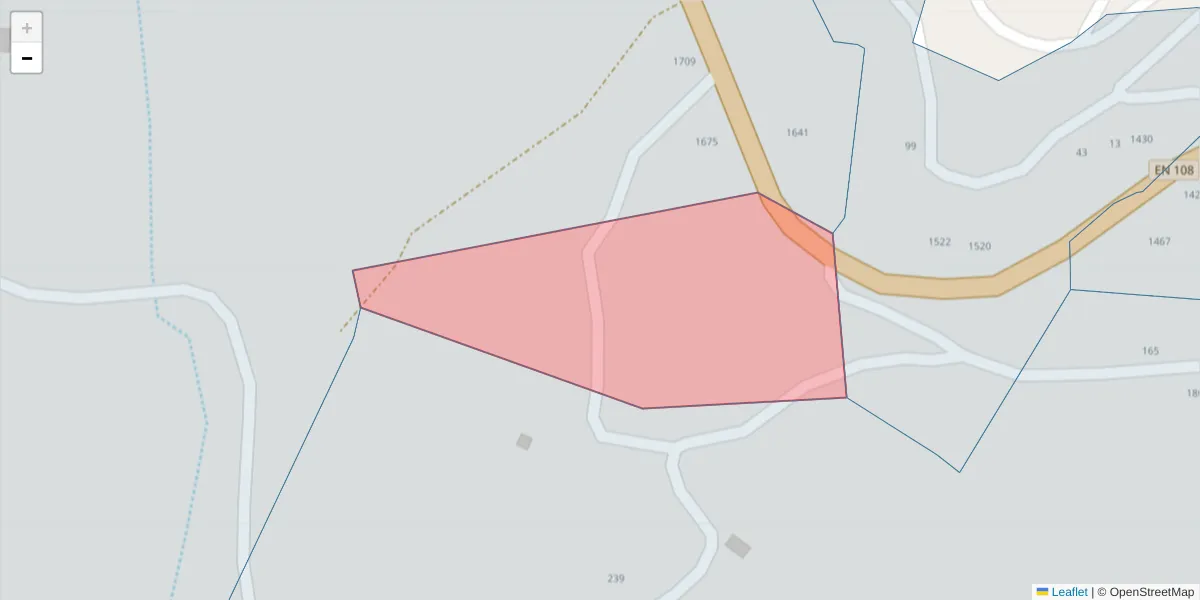Mapa detalhado do código postal 4625-519 com limites, códigos postais vizinhos e agências dos correios