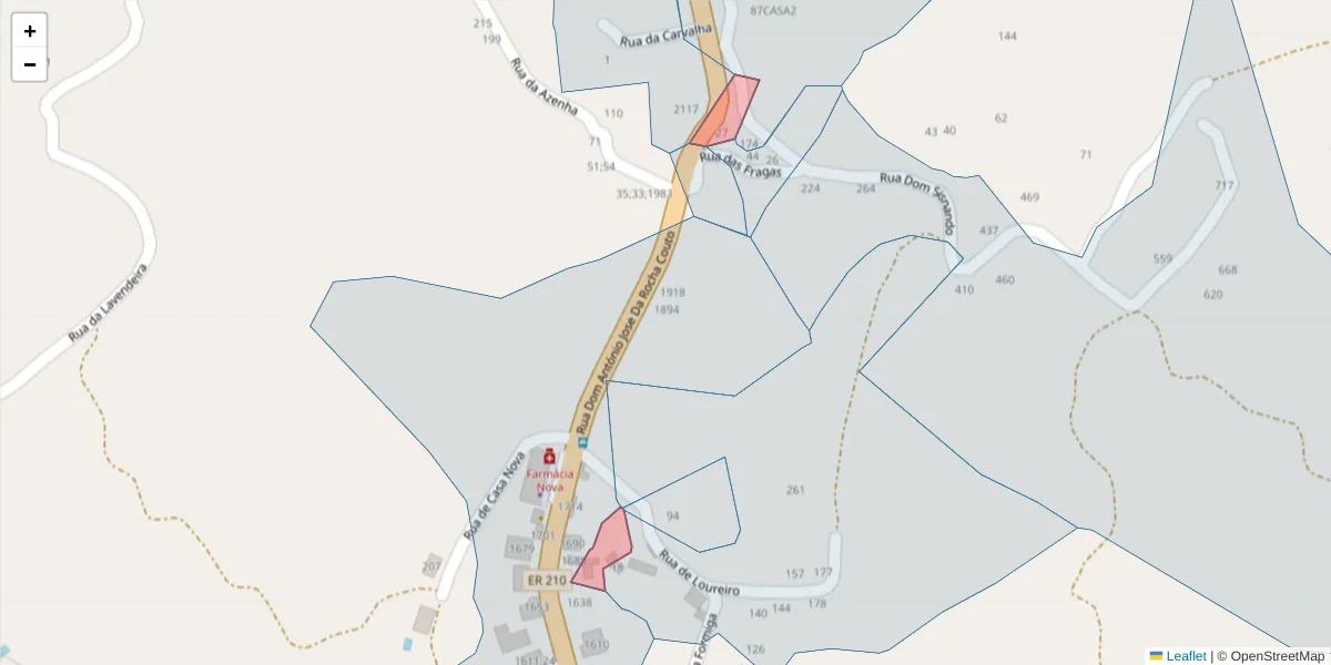Mapa detalhado do código postal 4625-573 com limites, códigos postais vizinhos e agências dos correios