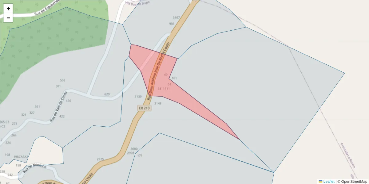 Mapa detalhado do código postal 4625-637 com limites, códigos postais vizinhos e agências dos correios