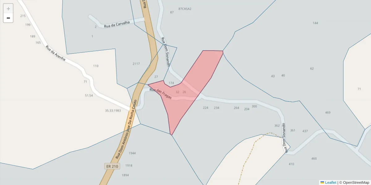 Mapa detalhado do código postal 4625-663 com limites, códigos postais vizinhos e agências dos correios
