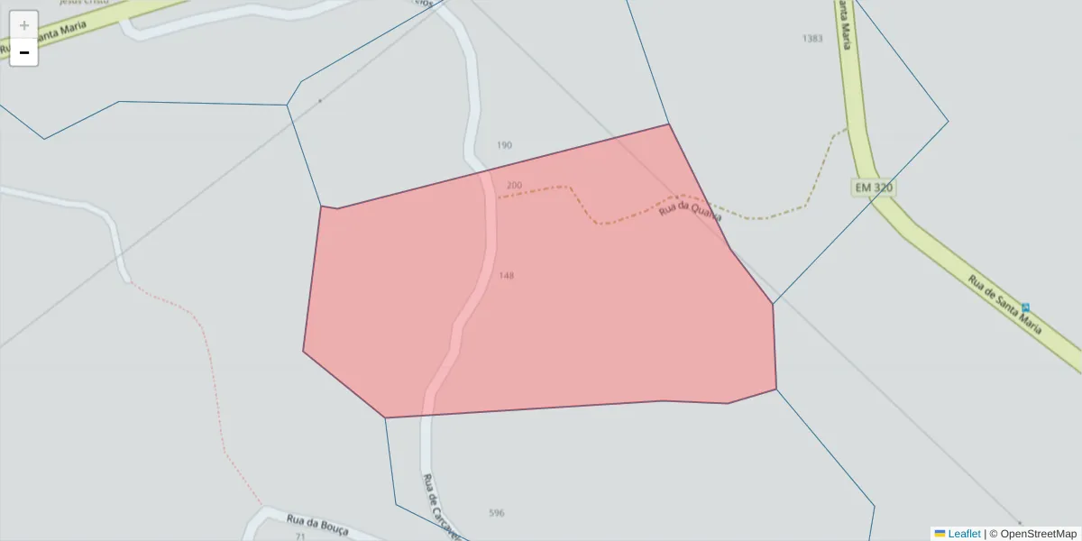 Mapa detalhado do código postal 4625-668 com limites, códigos postais vizinhos e agências dos correios