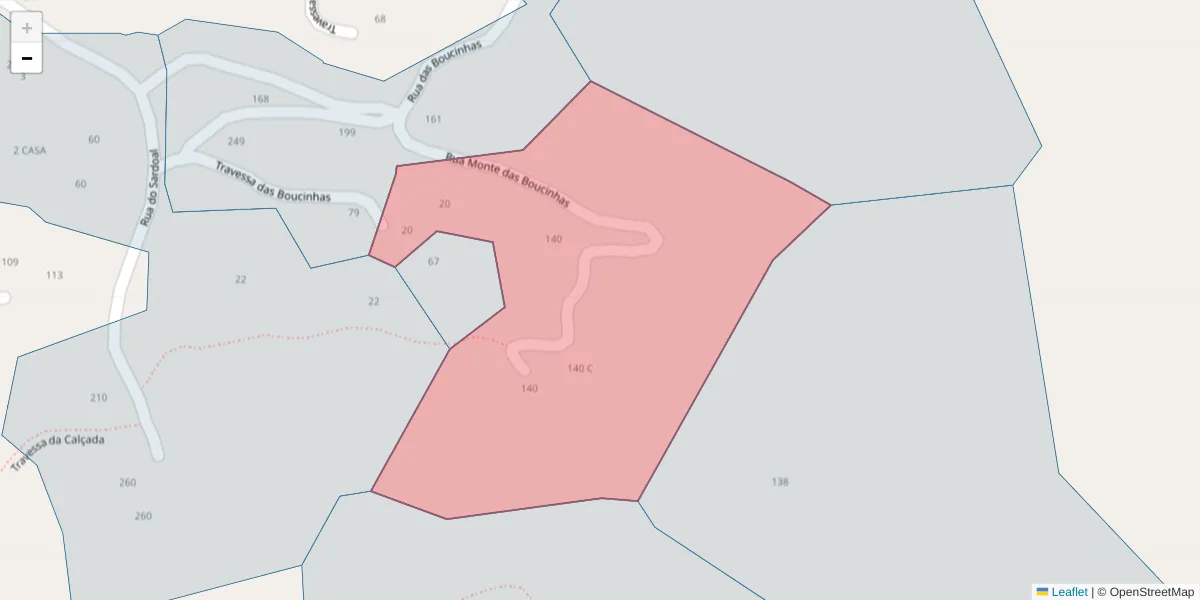 Mapa detalhado do código postal 4625-708 com limites, códigos postais vizinhos e agências dos correios